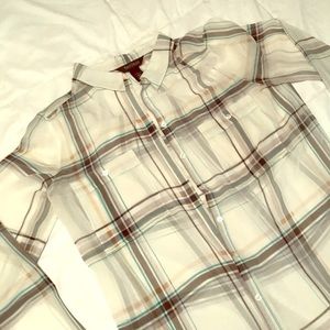 Plaid sheet dress shirt